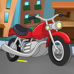  Cartoon Motorbike Jigsaw